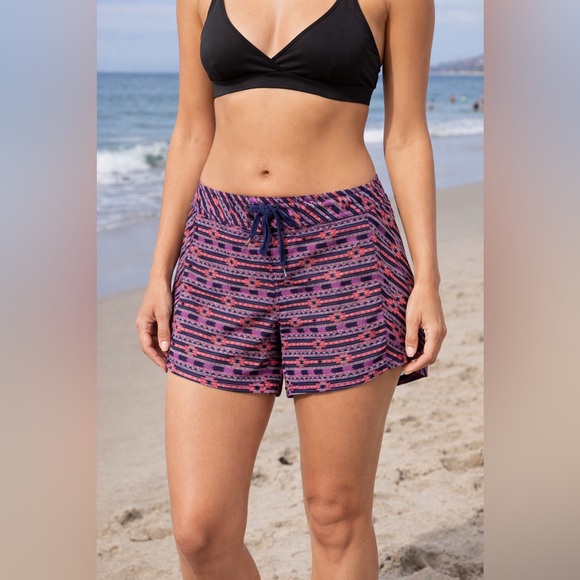Billabong Other - Billabong Aztec Tie Waist Micro Board Shorts Women’s 1 Pink Purple